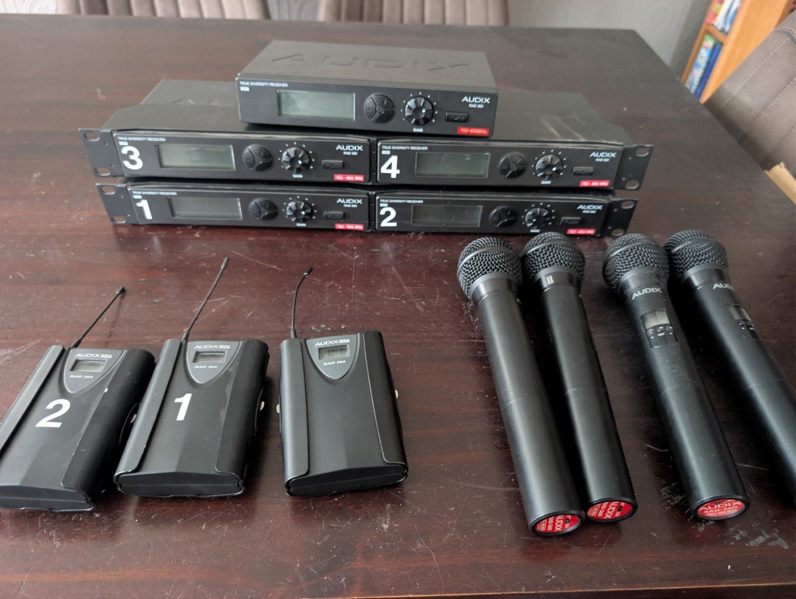 Audix RAD 360 Draadloze Microfoon Set (5 ontvangers), Muziek en Instrumenten, Ophalen, Gebruikt, Zangmicrofoon, Draadloos