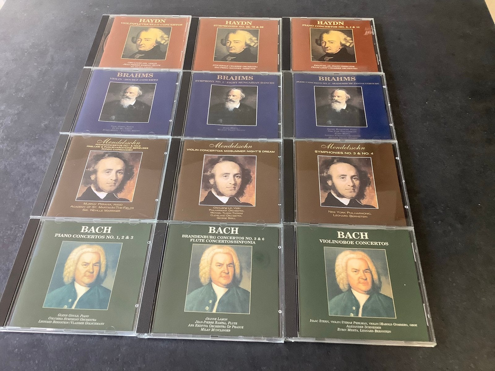 Klassieke CD Collectie: Bach, Brahms, Haydn, Mendelssohn, Gebruikt, Ophalen of Verzenden, Orkest of Ballet, Inclusief doosje