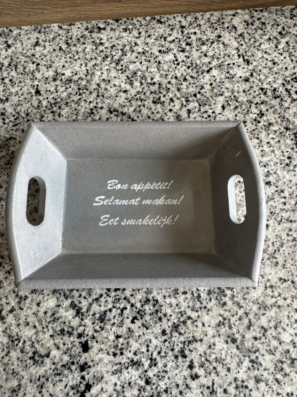 Klein dienblad, Ophalen, Zo goed als nieuw, Rechthoekig, Hout