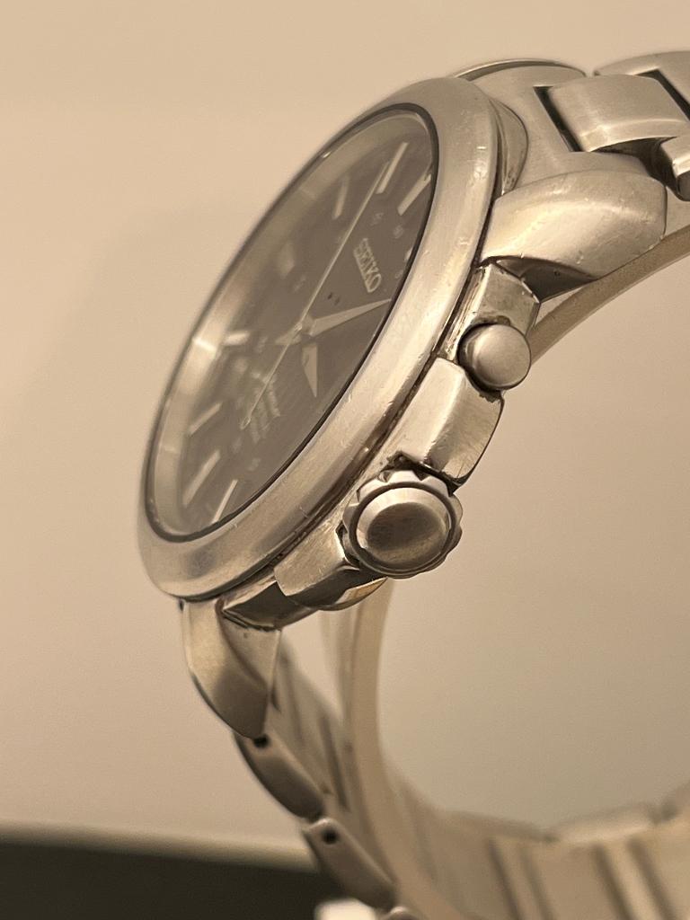 Seiko Premier Perpetual Calendar 6A32-00Z0, Sieraden, Tassen en Uiterlijk, Horloges | Heren, Gebruikt, Staal, Polshorloge, Ophalen of Verzenden