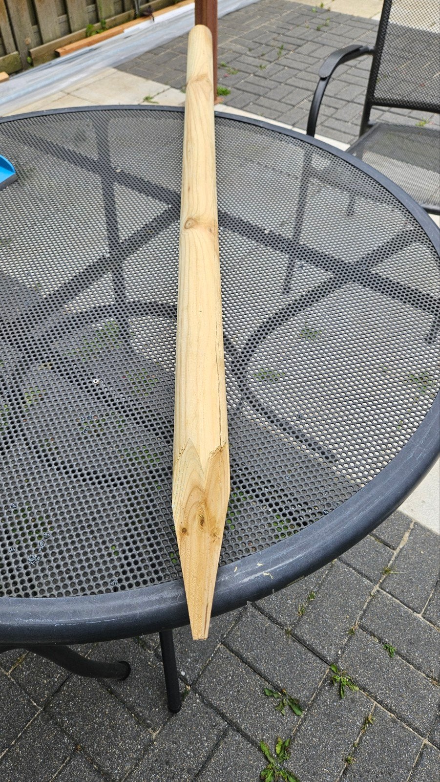13 houten palen, gepunt 140 cm lang, Ophalen, Gebruikt, 180 tot 250 cm, Palen