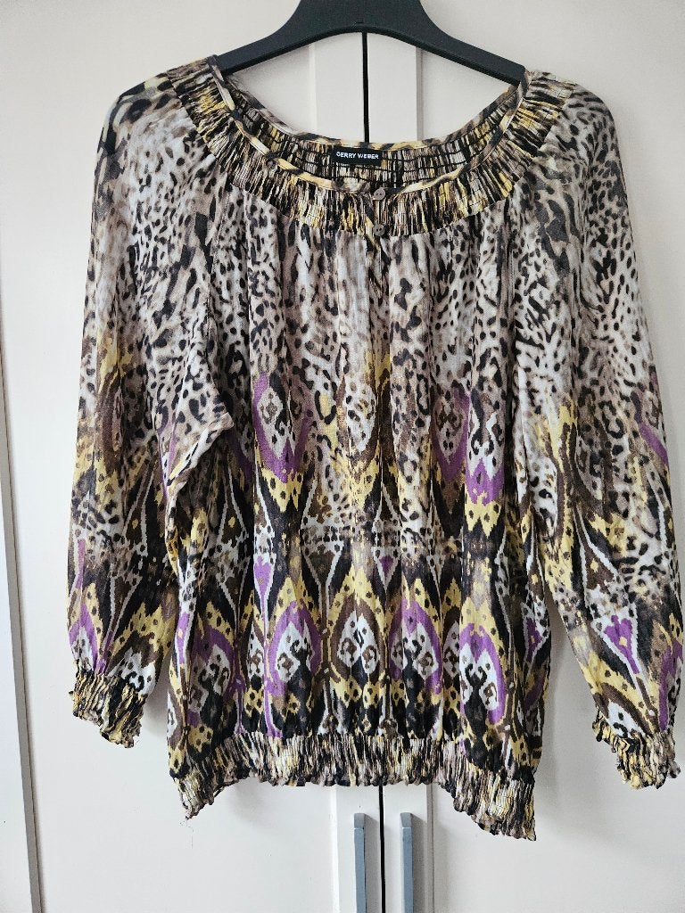 Gerry Weber blouse maat 42 zgan, Kleding | Dames, Overige kleuren, Maat 42/44 (L), Ophalen of Verzenden, Zo goed als nieuw