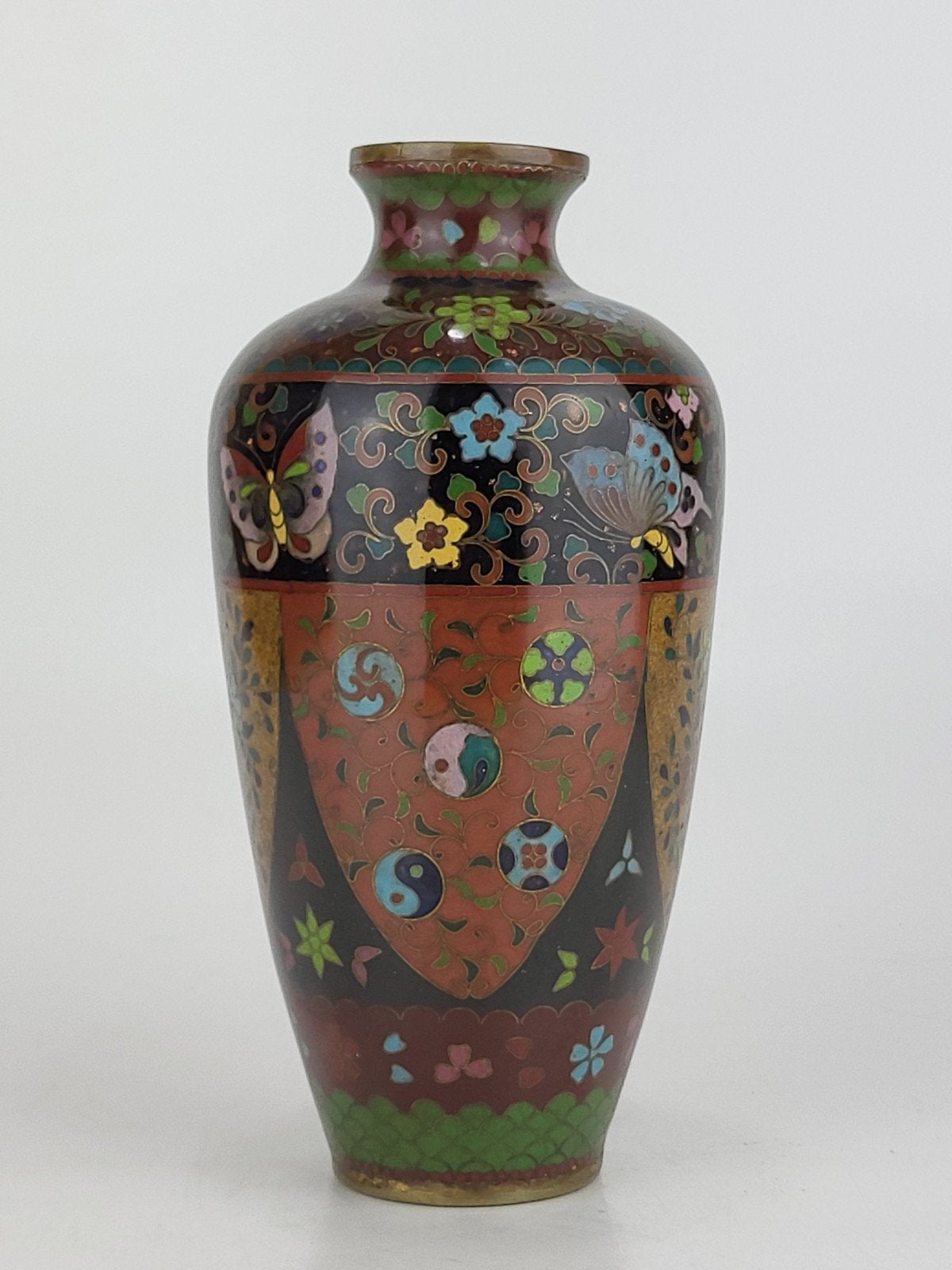 Antieke en fijne Japanese Cloisonne vaas, Ophalen of Verzenden