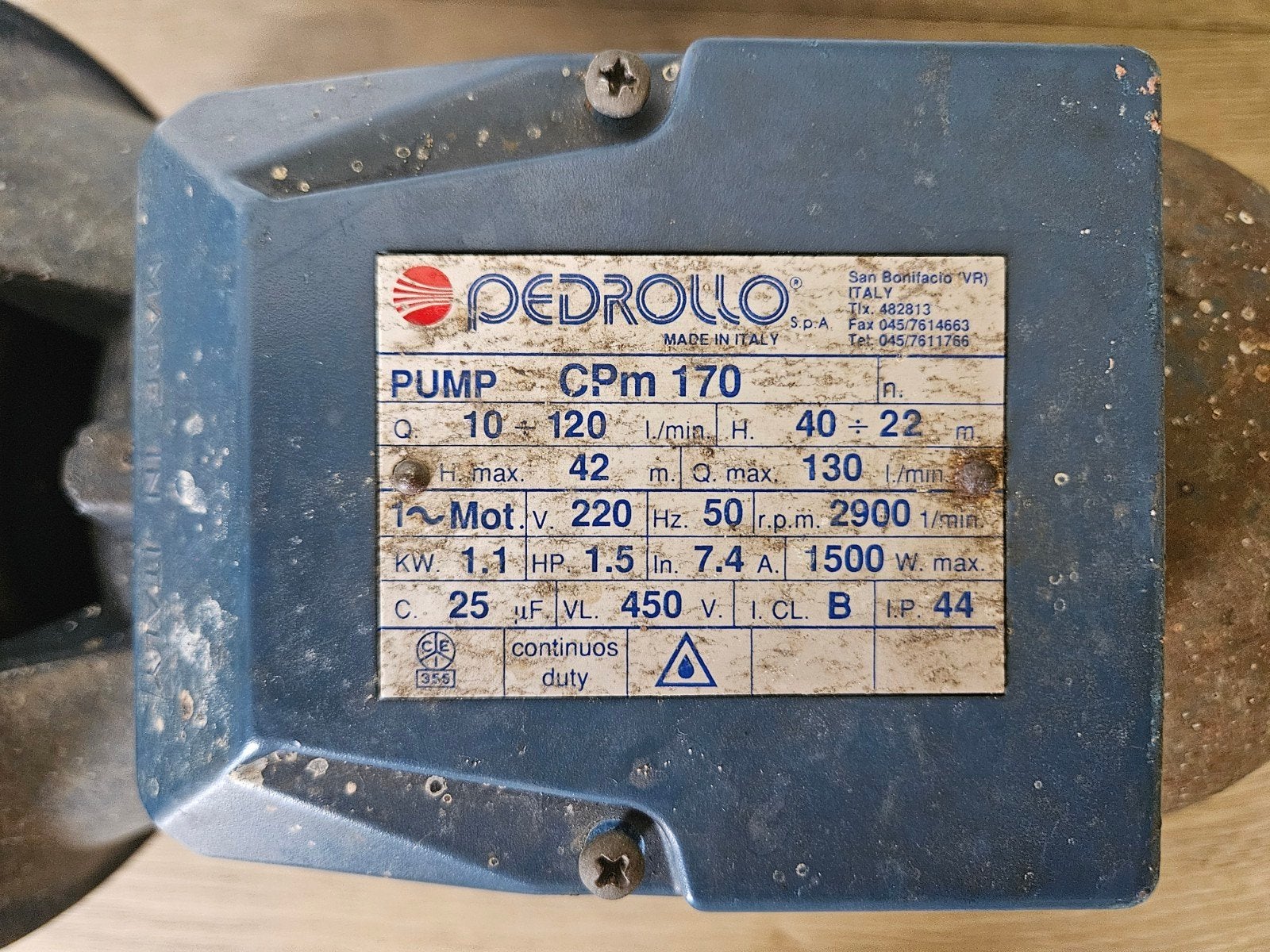 Pedrollo Cpm 170 pomp, Ophalen, Gebruikt