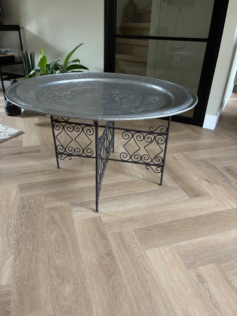 Salontafel/ bijzettafel, Ophalen, Gebruikt, 50 tot 100 cm, Rond