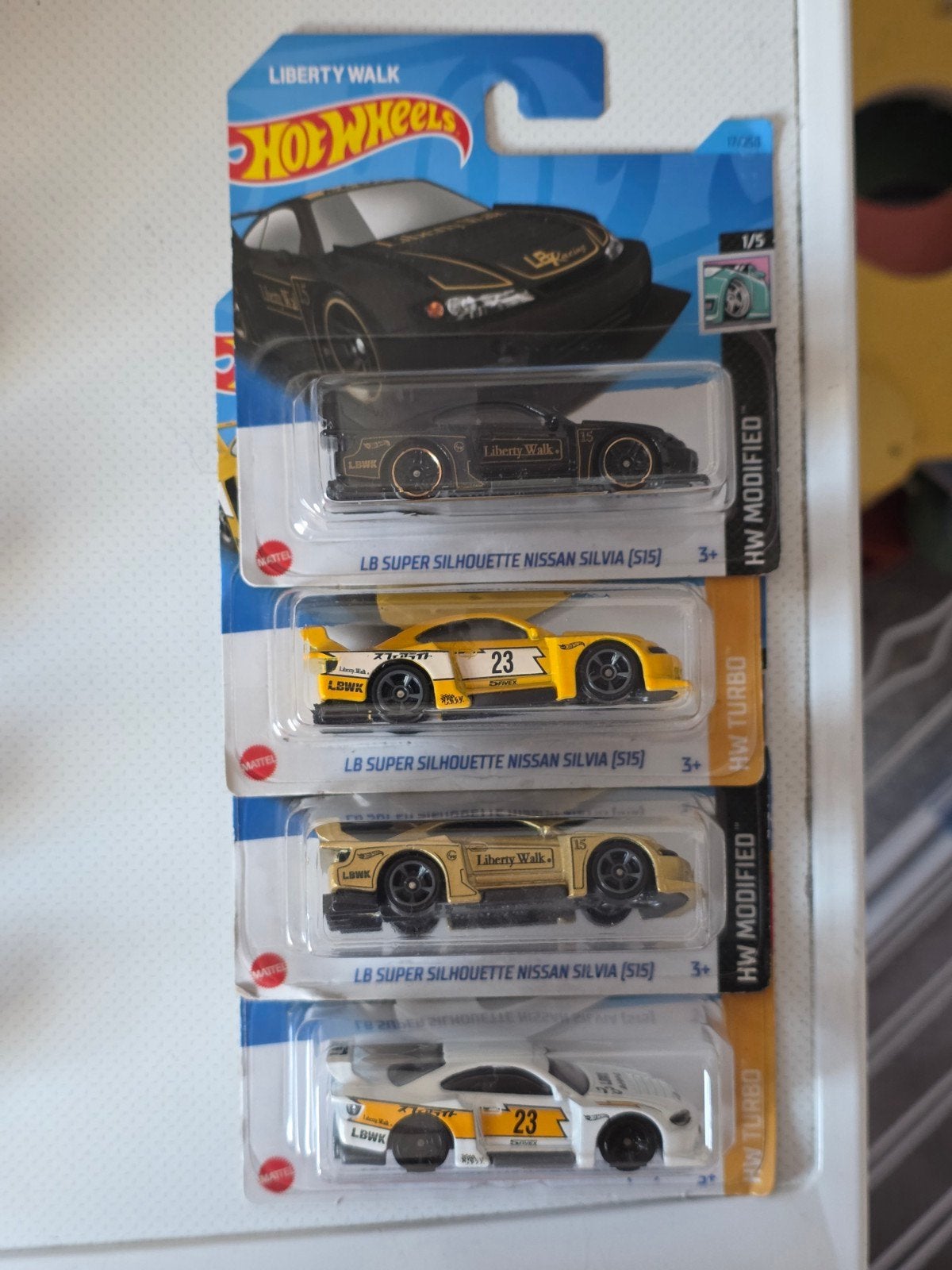 Hot Wheels Liberty Walk Nissan Silvia S15 Set (4 stuks), Ophalen of Verzenden, Nieuw