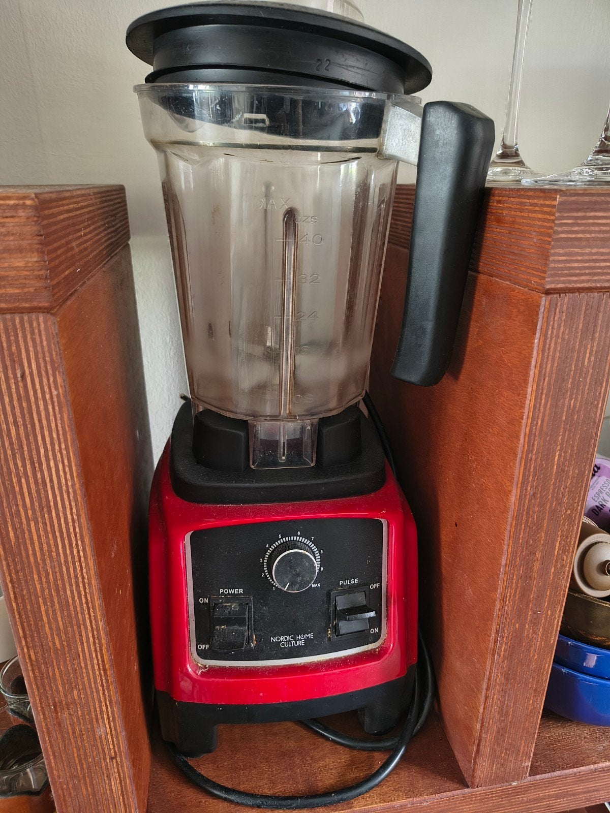 Nordic Home Culture Power Blender - Rood, Witgoed en Apparatuur, Blenders, Gebruikt, Powerblender, Ophalen of Verzenden