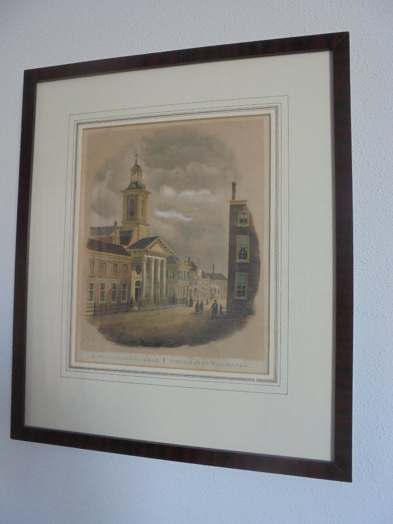 Den Haag H.Willibrorduskerk antieke litho, Antiek en Kunst, Kunst | Litho's en Zeefdrukken, Overige onderwerpen, Ophalen of Verzenden