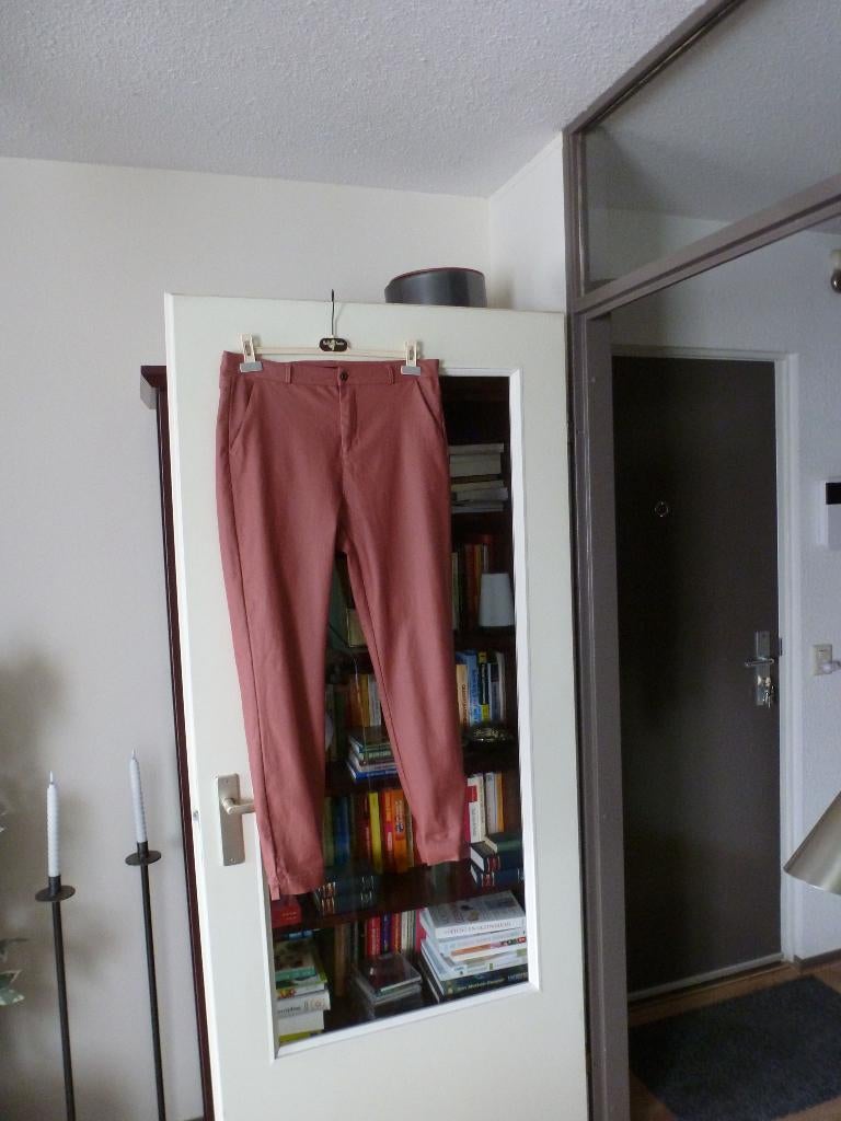 NORAH imitatie leer broek koraal roze 44 -GRATIS zend, Verzenden, Maat 42/44 (L), Zo goed als nieuw, Roze