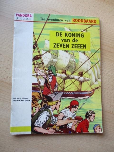 Roodbaard strip De koning van de zeven zeeen 1961 Pandora, Boeken, Stripboeken, Eén stripboek, Ophalen of Verzenden, Gelezen