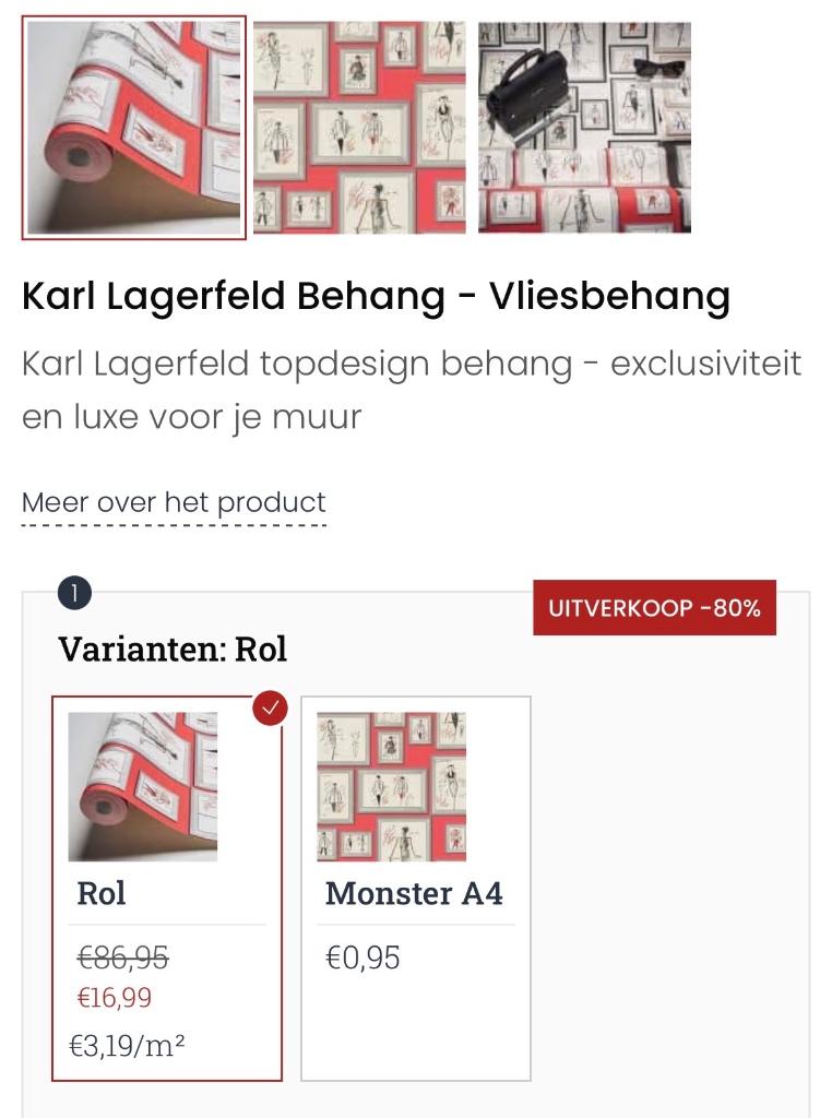 Behang, Huis en Inrichting, Ophalen, Minder dan 10 m²
