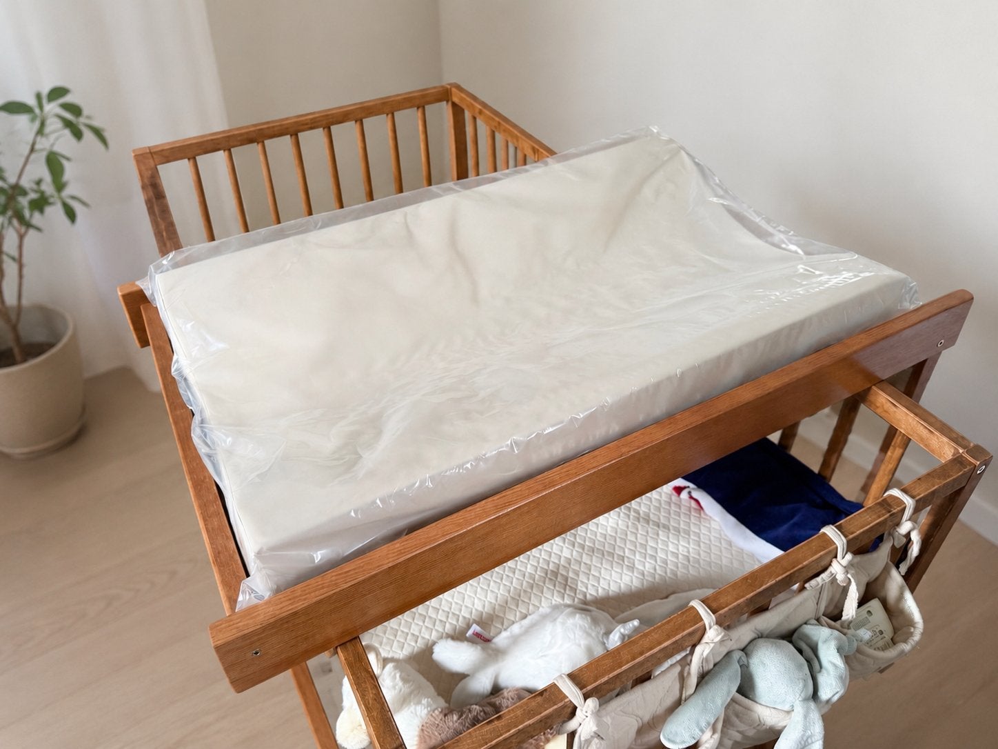 Diaper change frame/matt(Verschoningsopzetstuk Ledikant), Ophalen, Nieuw, 70 tot 85 cm, Minder dan 140 cm