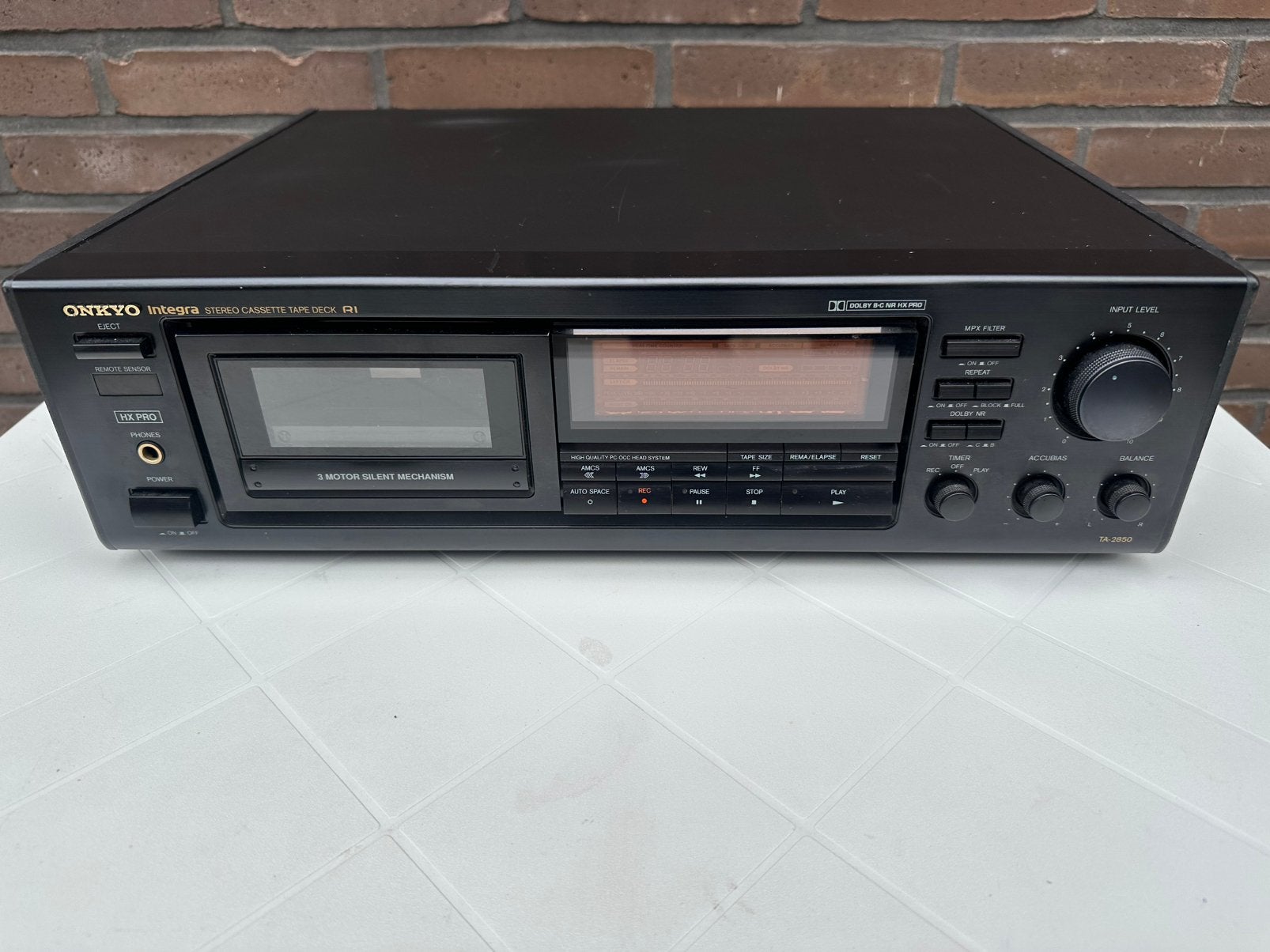 Onkyo TA-2850 Cassettedeck, Ophalen of Verzenden, Enkel, Overige merken, Tape counter