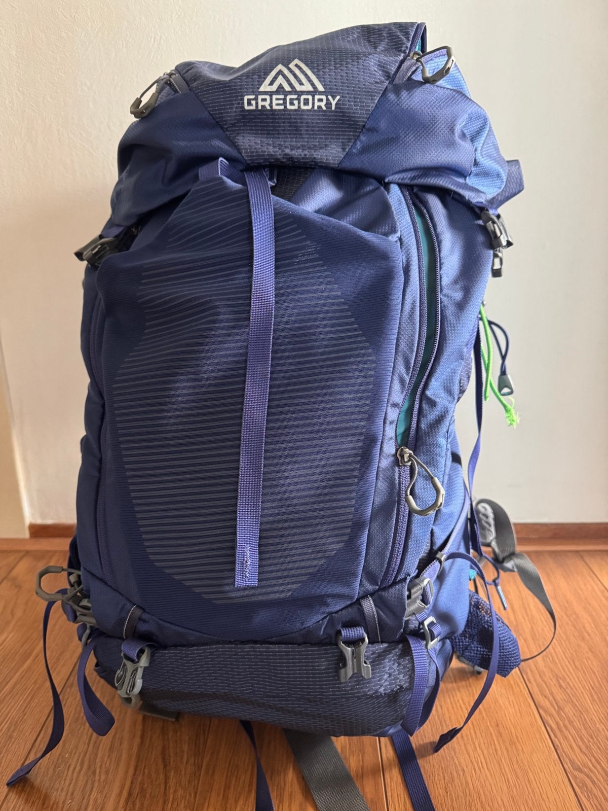 Gregory Deva 60 trekking rugzak dames, blauw z.g.a.n., Ophalen of Verzenden, Zo goed als nieuw, Rugzak