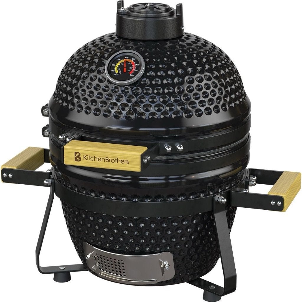 Nieuw Kamado 33 cm + hoes, platesetter,  as kit en spatel, Ophalen, Nieuw, KitchenBrothers, Met accessoires