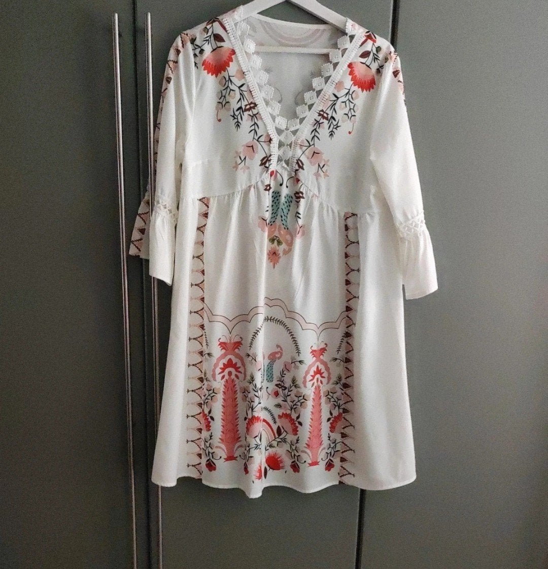 Boho style zomerjurkje, Kleding | Dames, Grote Maten, Ophalen of Verzenden, Zo goed als nieuw, Jurk