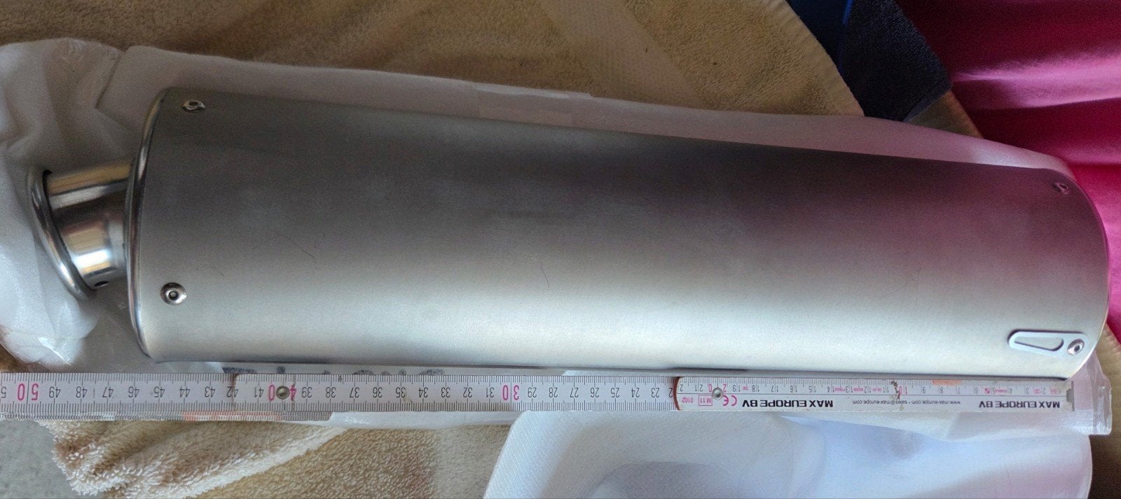 Laser ovale titanium sportuitlaat- 54 mm aansl. - demo, Ophalen of Verzenden, Nieuw