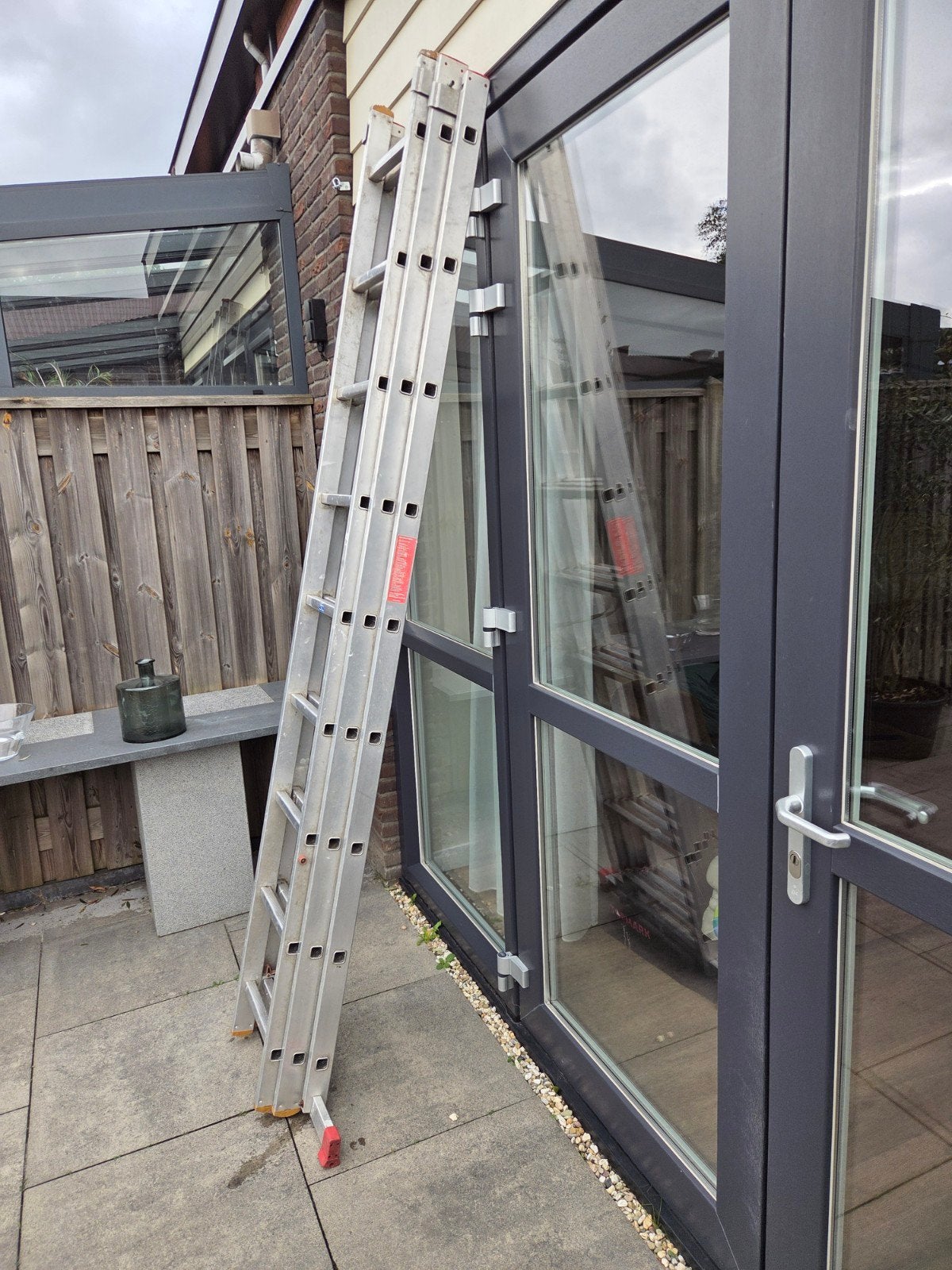 Hymer Allzweckleiter 3x9 - Gebruikte uitschuifladder, Ophalen, Gebruikt, Ladder, Opvouwbaar of Inschuifbaar