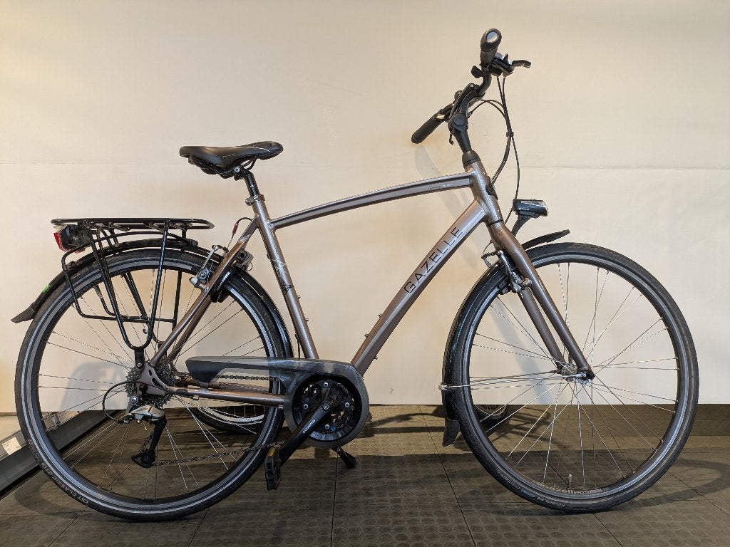 28 inch Gazelle Chamonix Trekking met 24 versnellingen., Fietsen en Brommers, Ophalen, 28 inch, Gebruikt, Velgrem