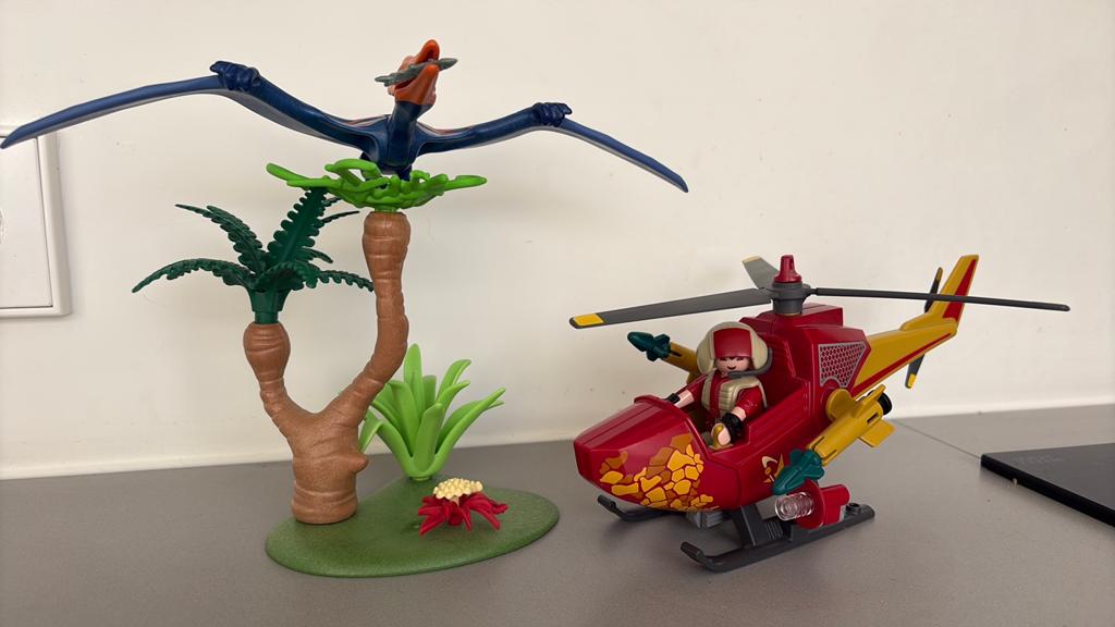 Playmobil Explorers Dino Helicopter met Pteranodon 9430, Ophalen of Verzenden, Zo goed als nieuw, Complete set