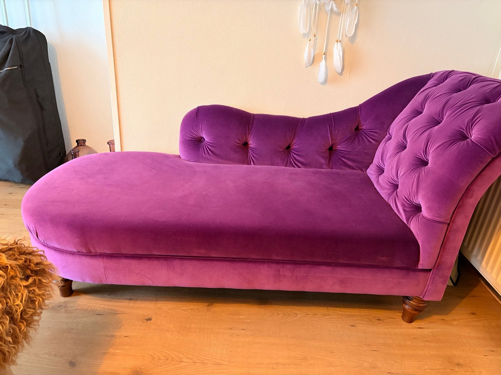 Paarse chaise longue, Ophalen, Gebruikt, Eenpersoons, 150 tot 200 cm