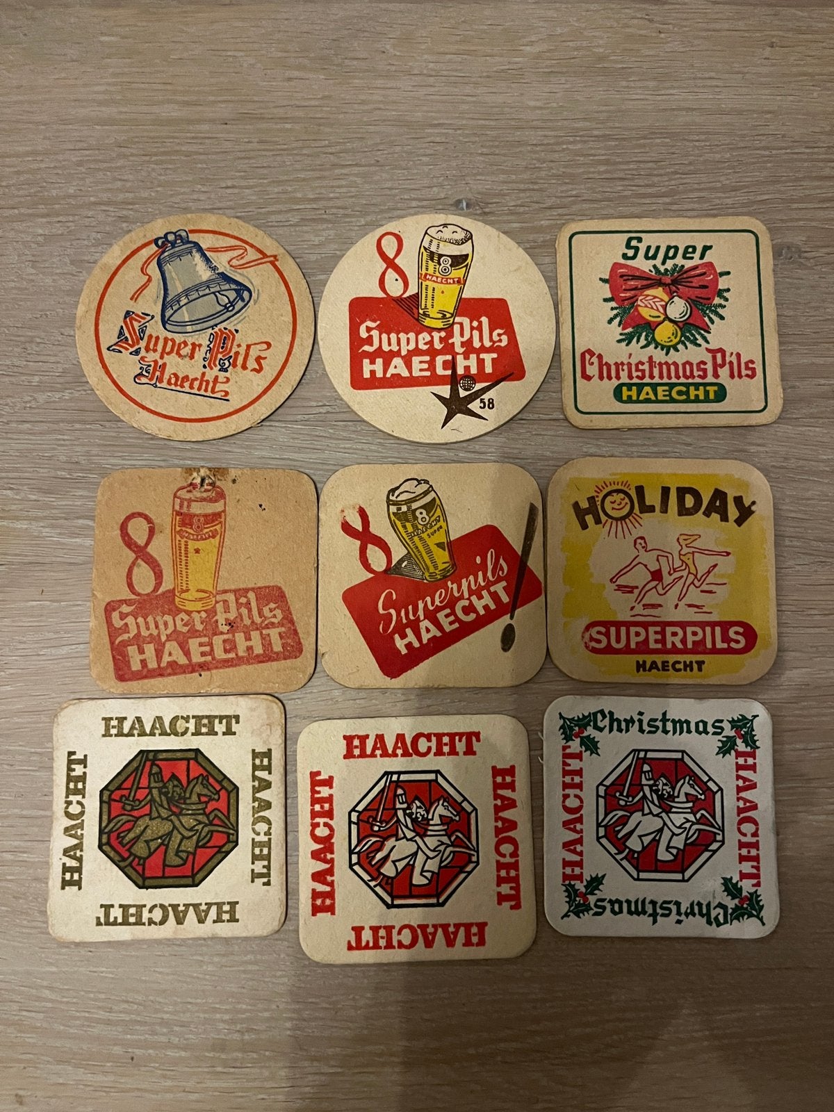 Oude bierviltjes brouwerij Haacht Belgie, Ophalen of Verzenden, Gebruikt, Viltje(s), Overige merken
