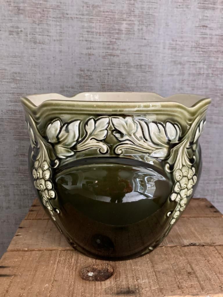 Antieke bloempot Gustave De Bruyn- Fives Lille ca. 1900, Antiek en Kunst, Ophalen of Verzenden