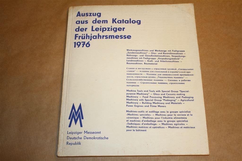 Auszug Katalog Leipziger Frühjahrsmesse DDR 1976 !!, Boeken, Geschiedenis | Wereld, Ophalen of Verzenden, Gelezen, Europa