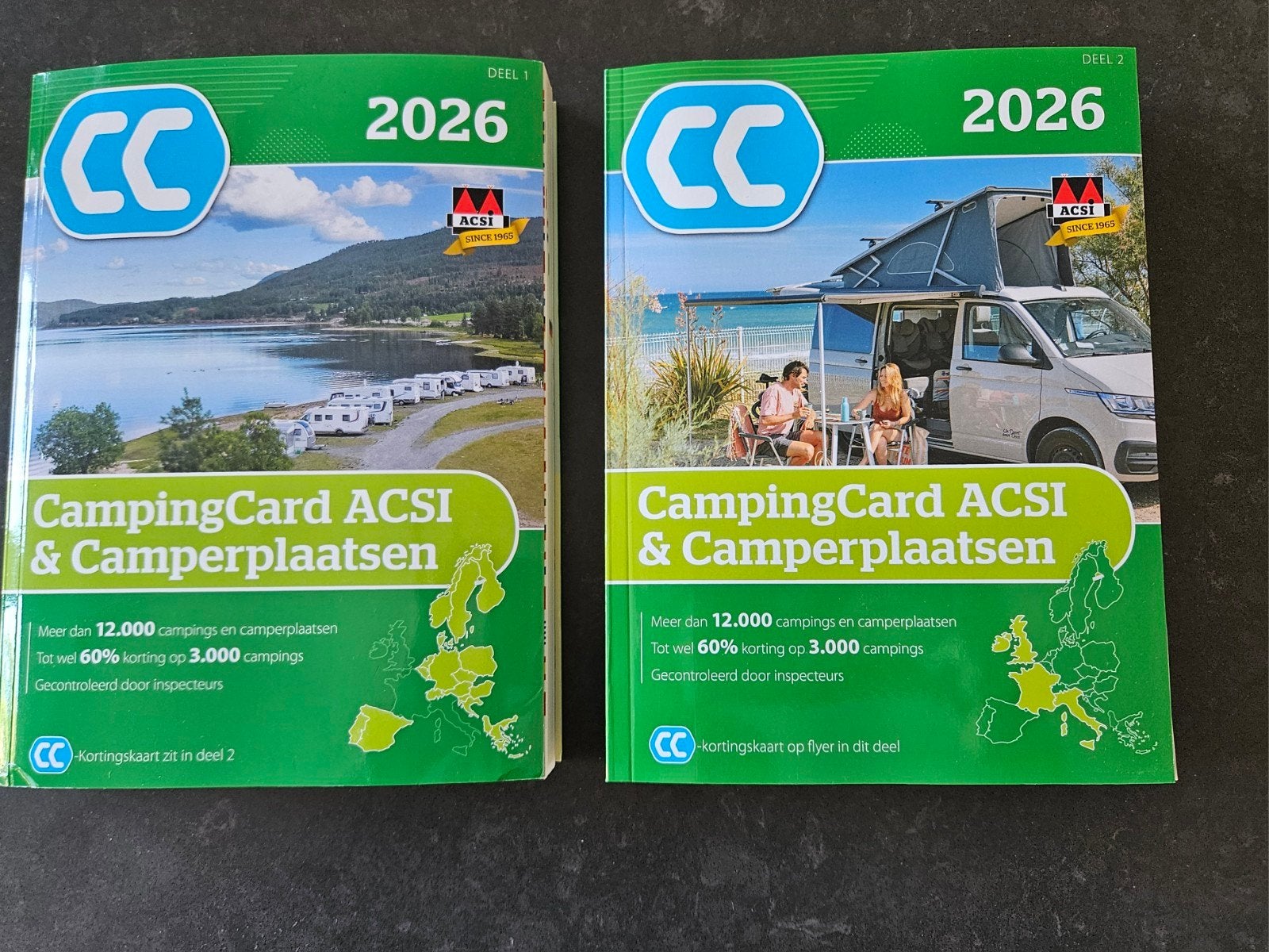 CampingCard ACSI & Camperplaatsen 2026 (2 delen), Europa, Ophalen of Verzenden, Zo goed als nieuw, Campinggids