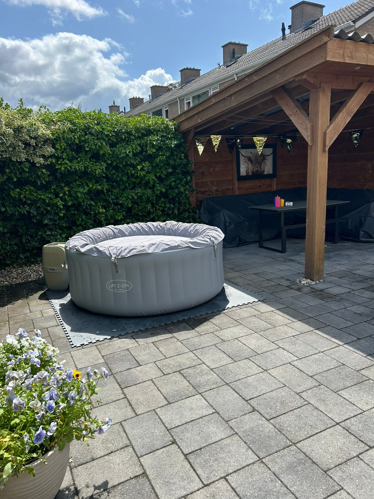 Lazy Z spa 2-3 personen met defecte pomp, Ophalen, Gebruikt, Filter, Opblaasbaar