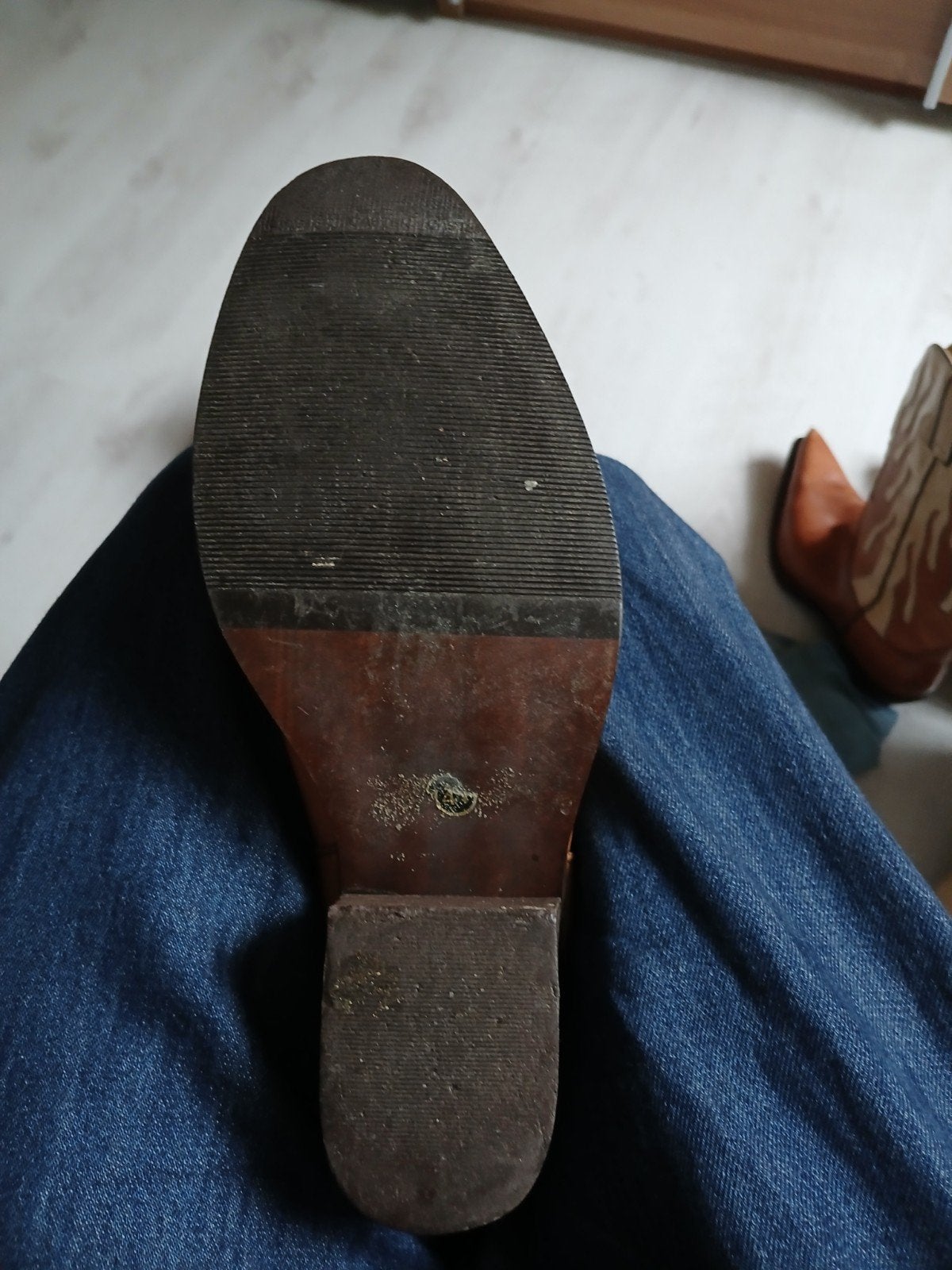 zeer hoge leren laarzen 41, Hoge laarzen, Beige, Geen idee., Ophalen of Verzenden