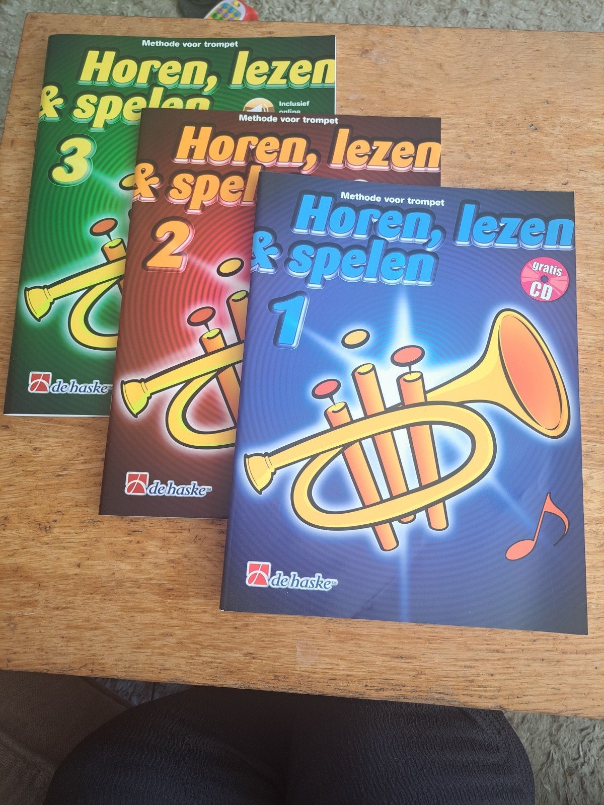 Horen, lezen & spelen - Trompet lesboeken (deel 1, 2, 3), Muziek en Instrumenten, Ophalen of Verzenden, Nieuw, Les of Cursus, Trompet