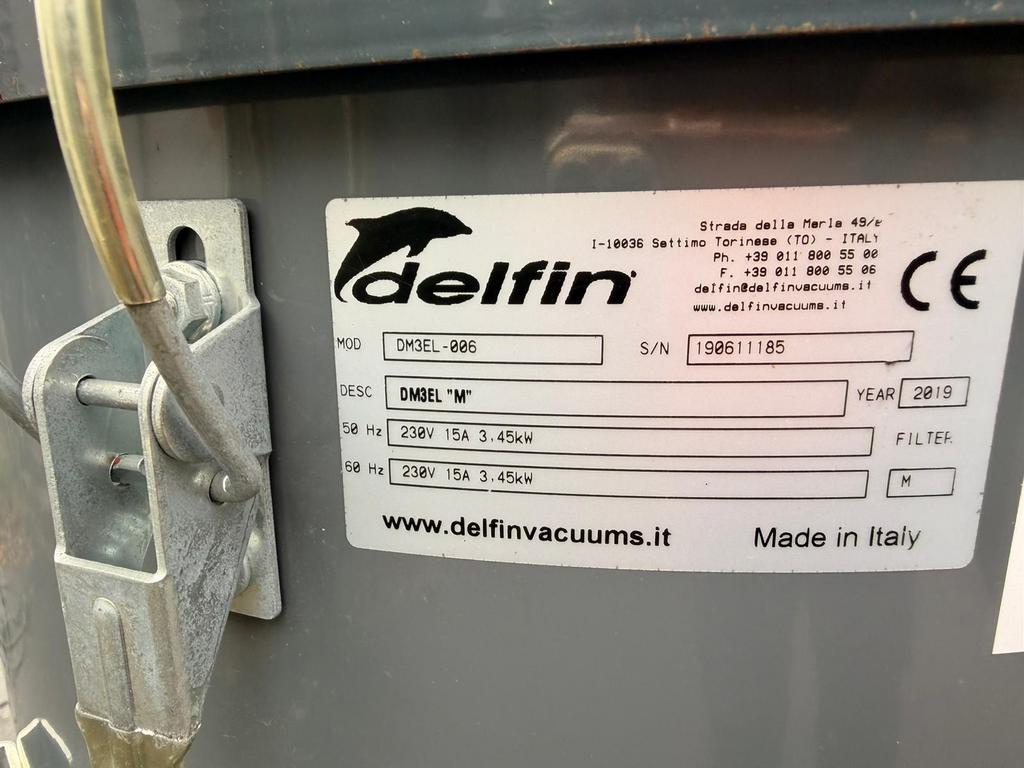 Delfin Industriële Nat-Droog Stofzuiger DM3EL-006 (2019), Ophalen, Gebruikt, 2000 watt of meer, Waterstofzuiger