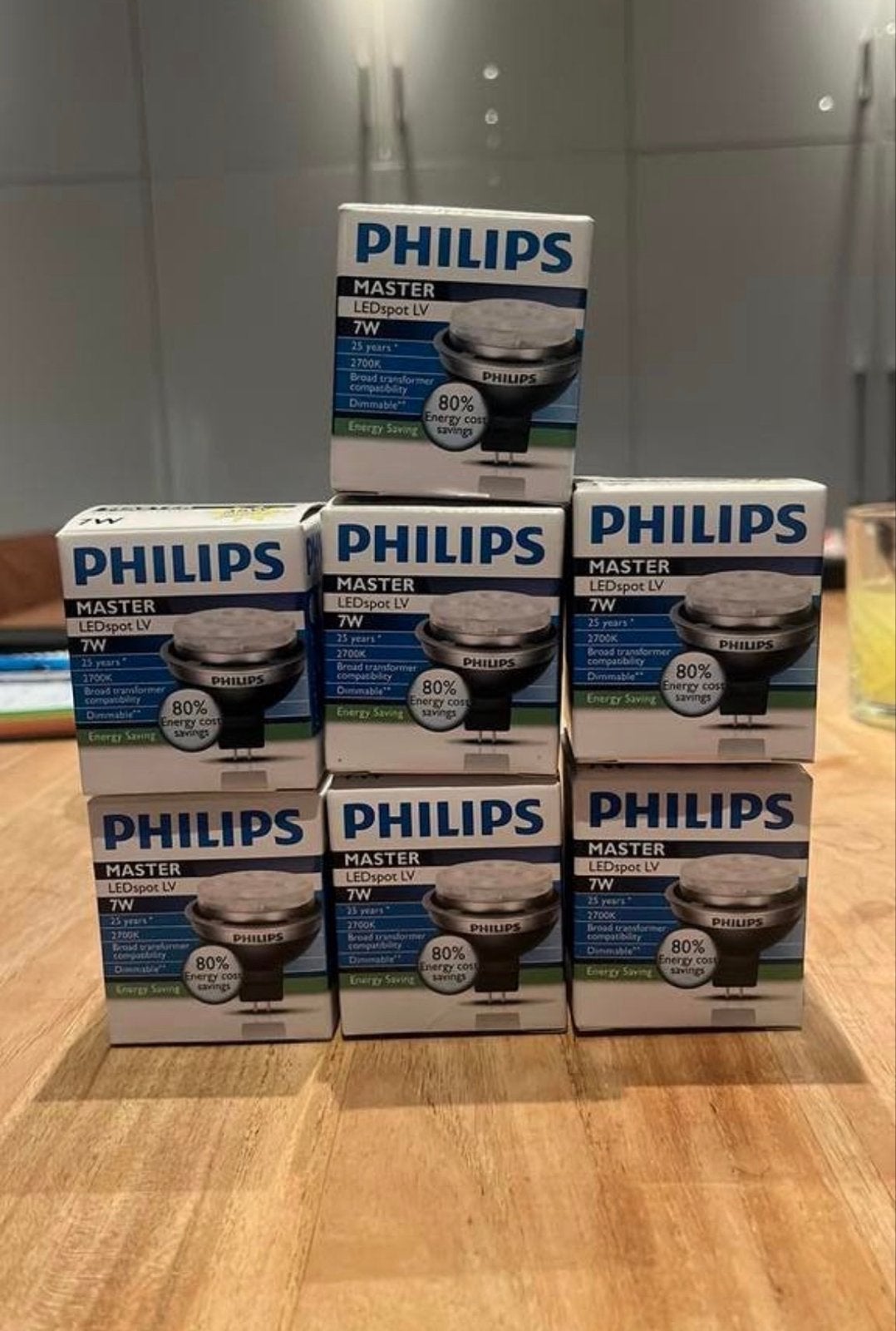 7x Philips Master LEDspot LV 7W GU5.3 Dimbare LED lamp, Led-lamp, Dimbaar, Nieuw, GU5.3