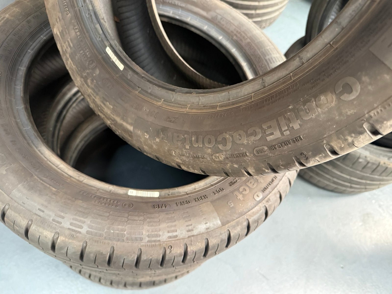 4x 185 55 15 82H Continental Ecocontact 5 DEMO, Auto-onderdelen, Gebruikt, 15 inch, Band(en), Personenwagen