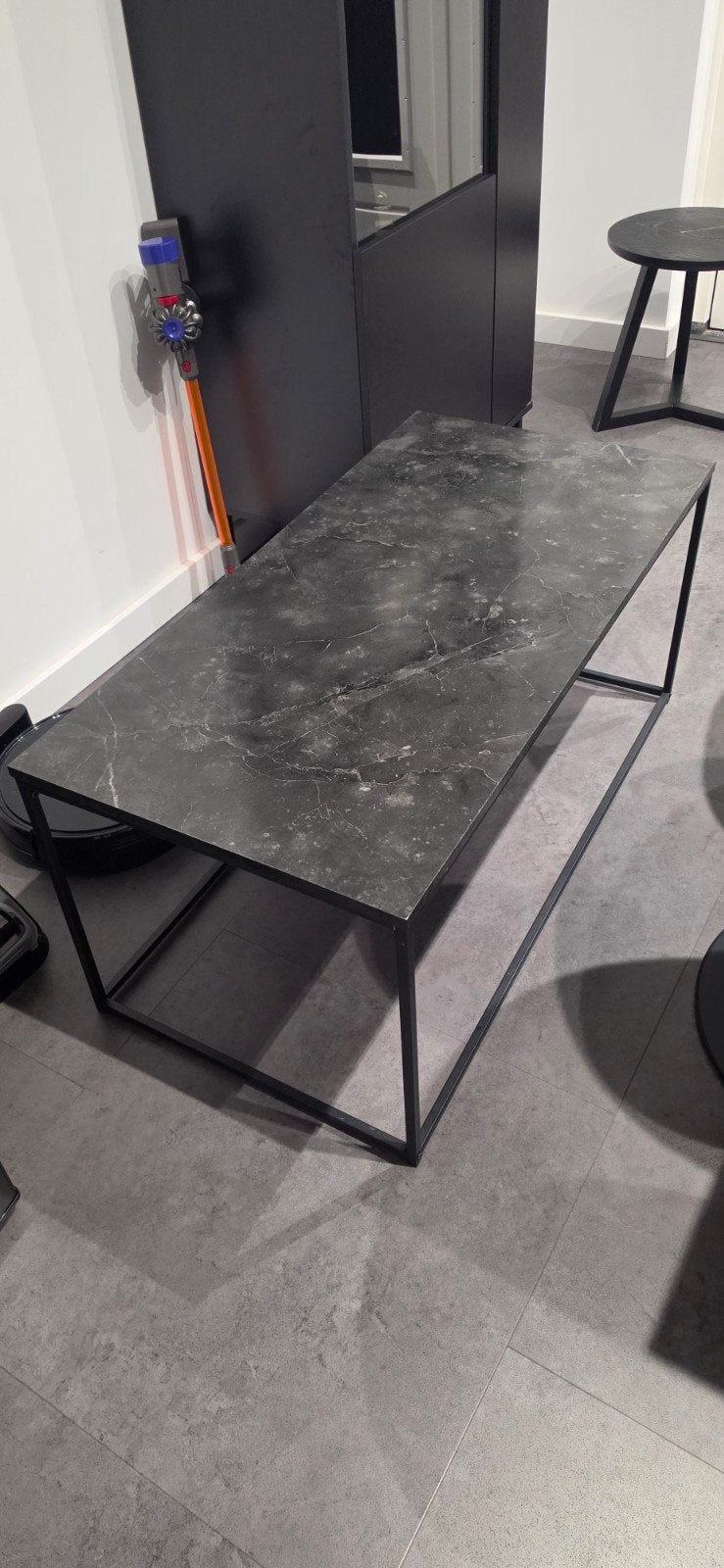 Salontafel Marmeren look 50x100x45, Huis en Inrichting, Tafels | Salontafels, 100 tot 150 cm, Zo goed als nieuw, Rechthoekig, 50 tot 100 cm