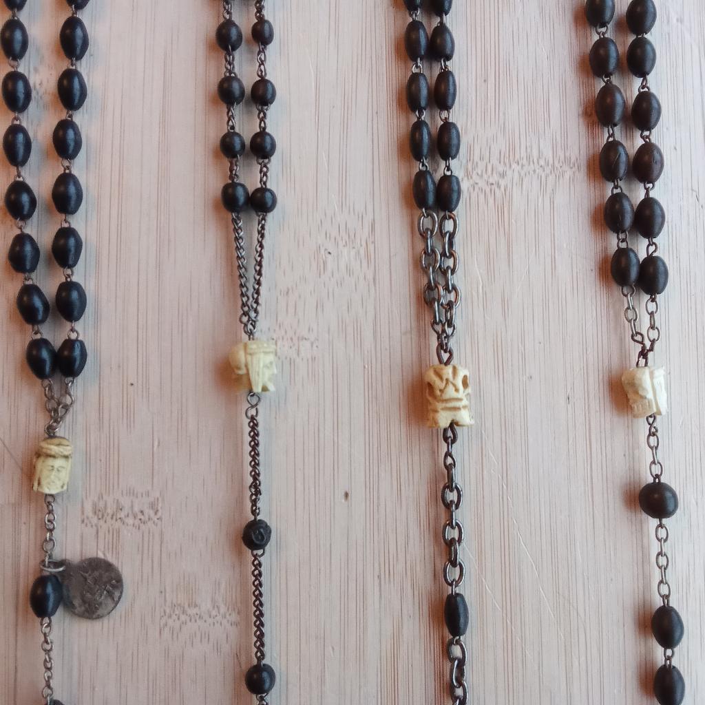 Nonnen rozenkrans crucifix corpus Christi MET memento mori ., Ophalen of Verzenden, Gebruikt, Overige typen, Christendom | Katholiek