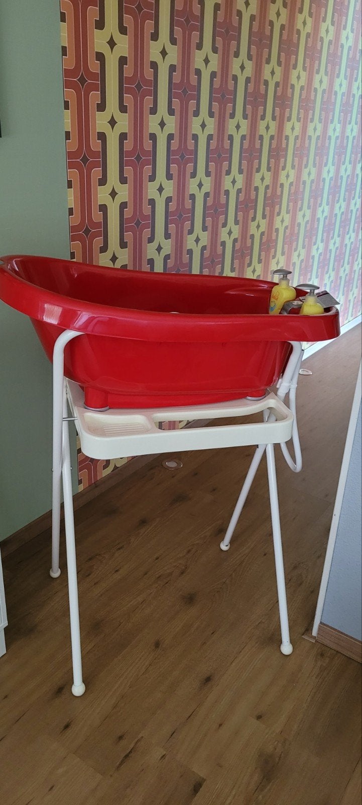 Bébé-jou babybadje rood, Ophalen, Gebruikt, Badje, Bébé-jou