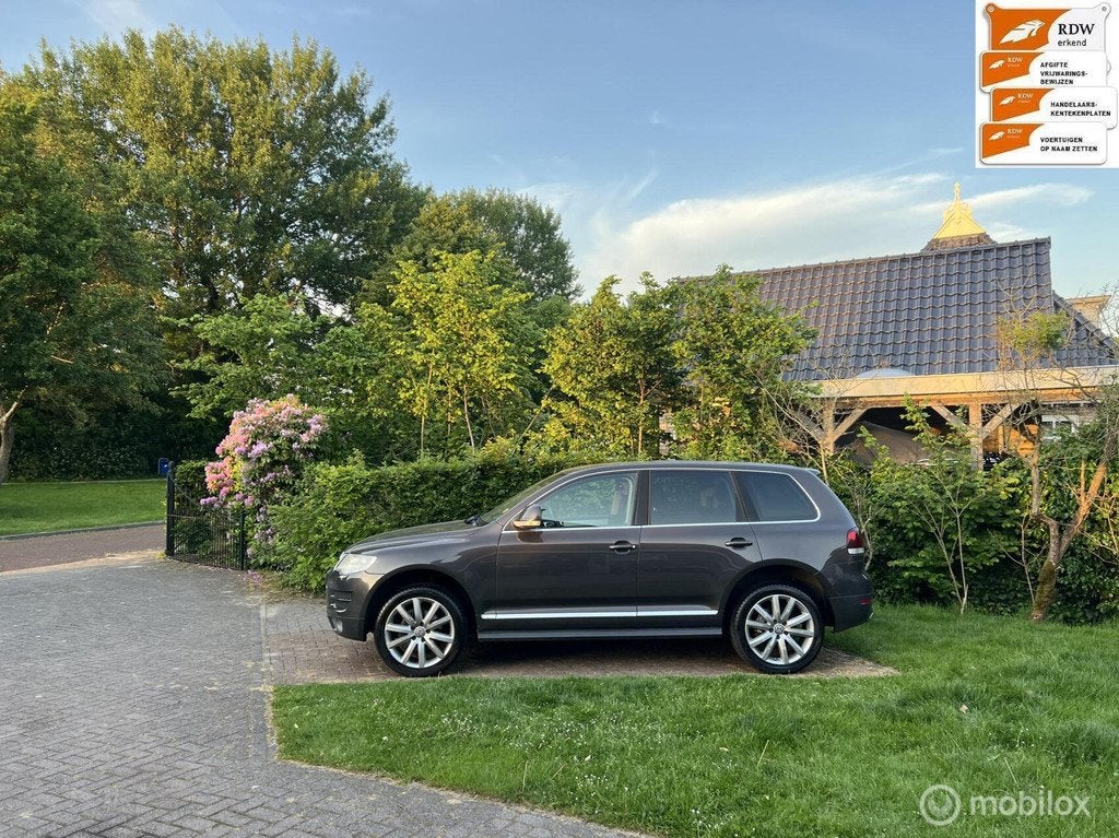 Nette Volkswagen Touareg 3.6 V6 FSI Highline bj 2008, Auto's, Volkswagen, Gebruikt, Bruin, Vierwielaandrijving, Touareg