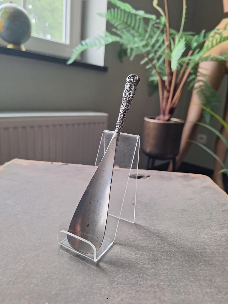 Antieke zilveren schoenlepel, Ophalen of Verzenden