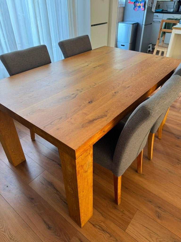 Eettafel - Solid Wood Dinning Table (without the chairs), Ophalen, Gebruikt, Eikenhout, 50 tot 100 cm