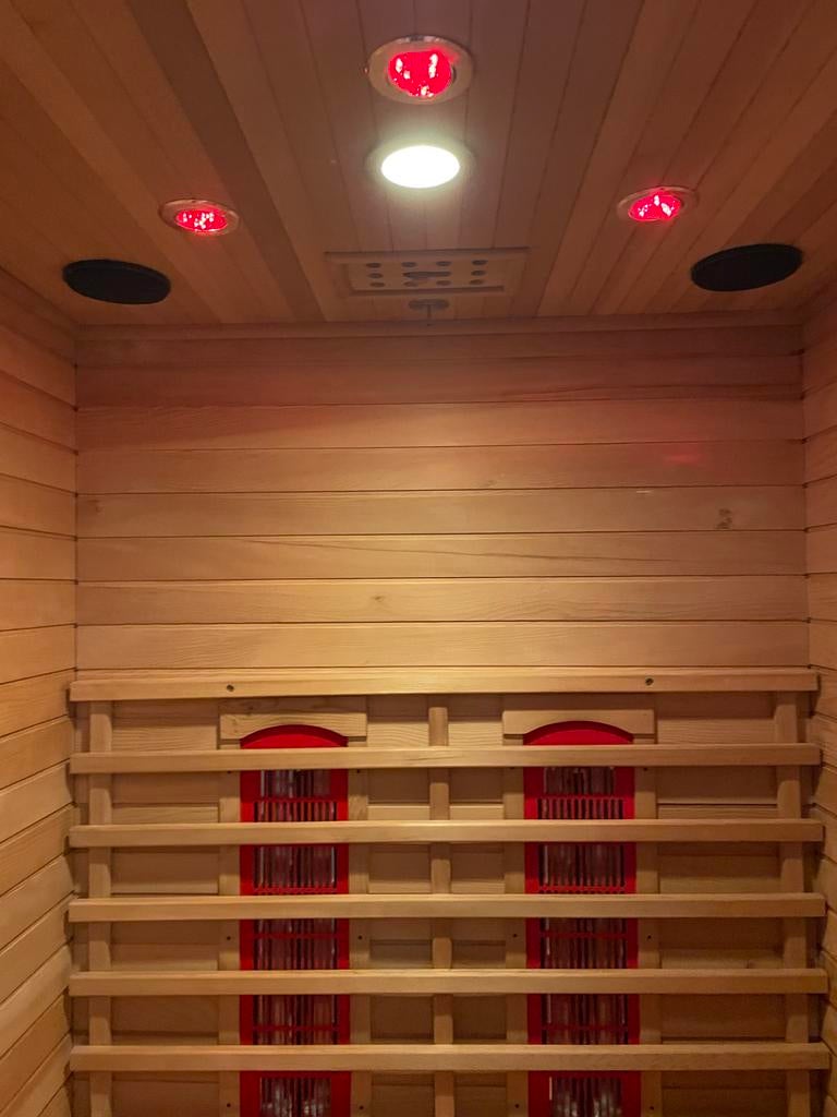 Infrarood sauna 2 personen, Ophalen, Gebruikt, Infrarood, Complete sauna