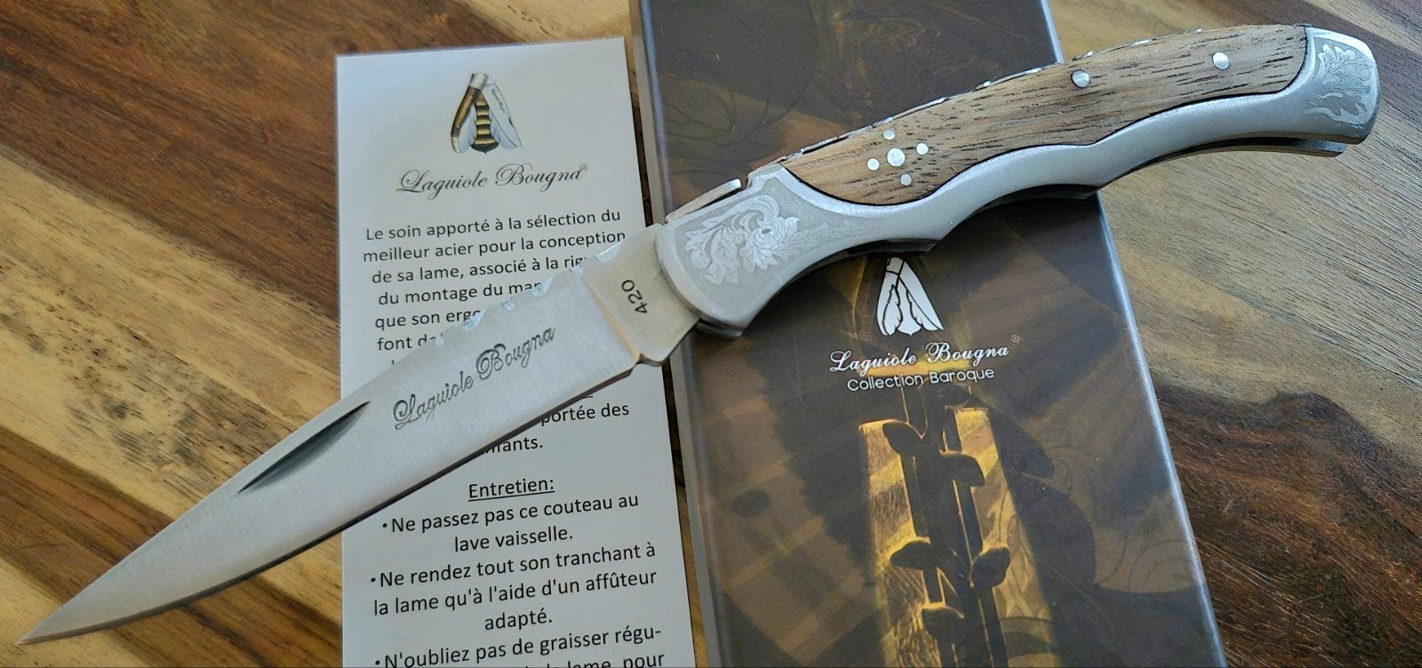 Laguiole mes / zakmes  ..teakhout.., Ophalen of Verzenden, Nieuw