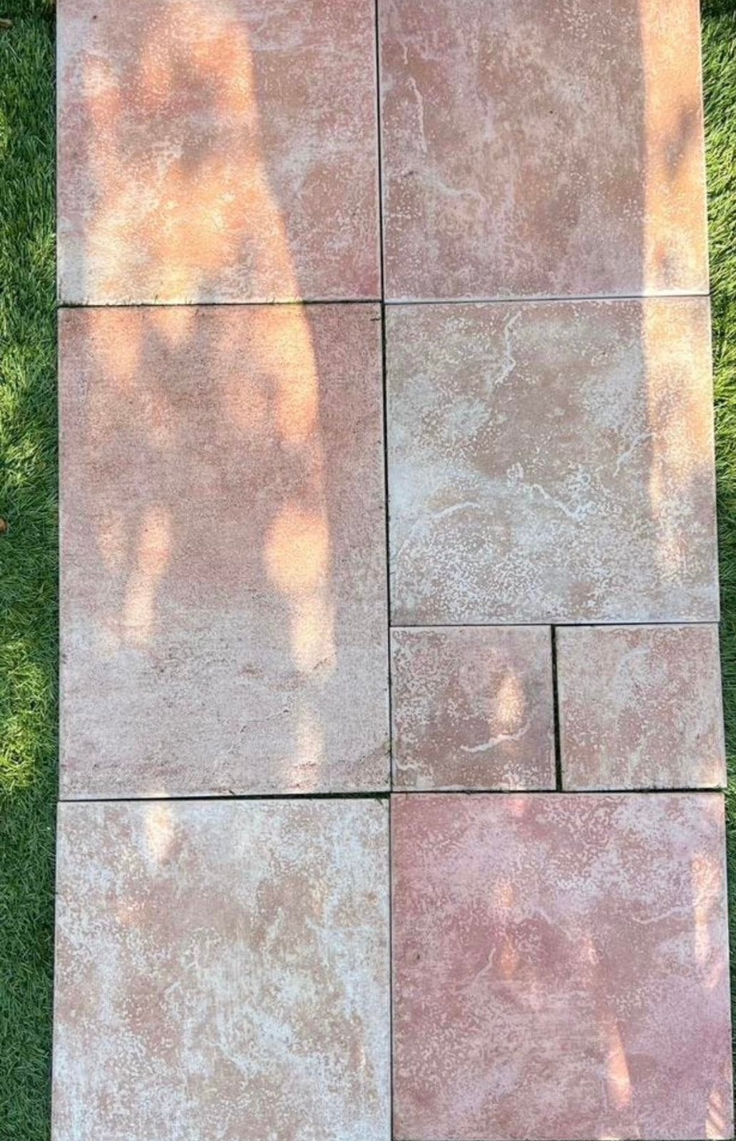 Terracotta kleur vloertegels, Tuin en Terras, Ophalen, Zo goed als nieuw, Beton, Terrastegels