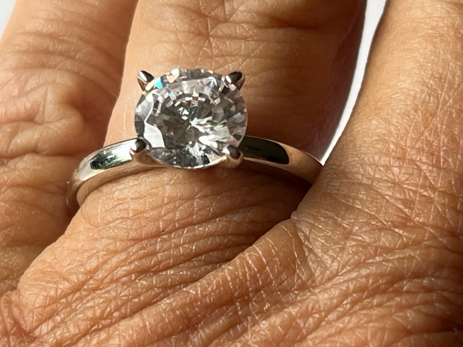 Zilveren Ring met Finse Kristal - Maat 17,75, Sieraden, Tassen en Uiterlijk, Ringen, Met kristal, Verzenden, Zo goed als nieuw
