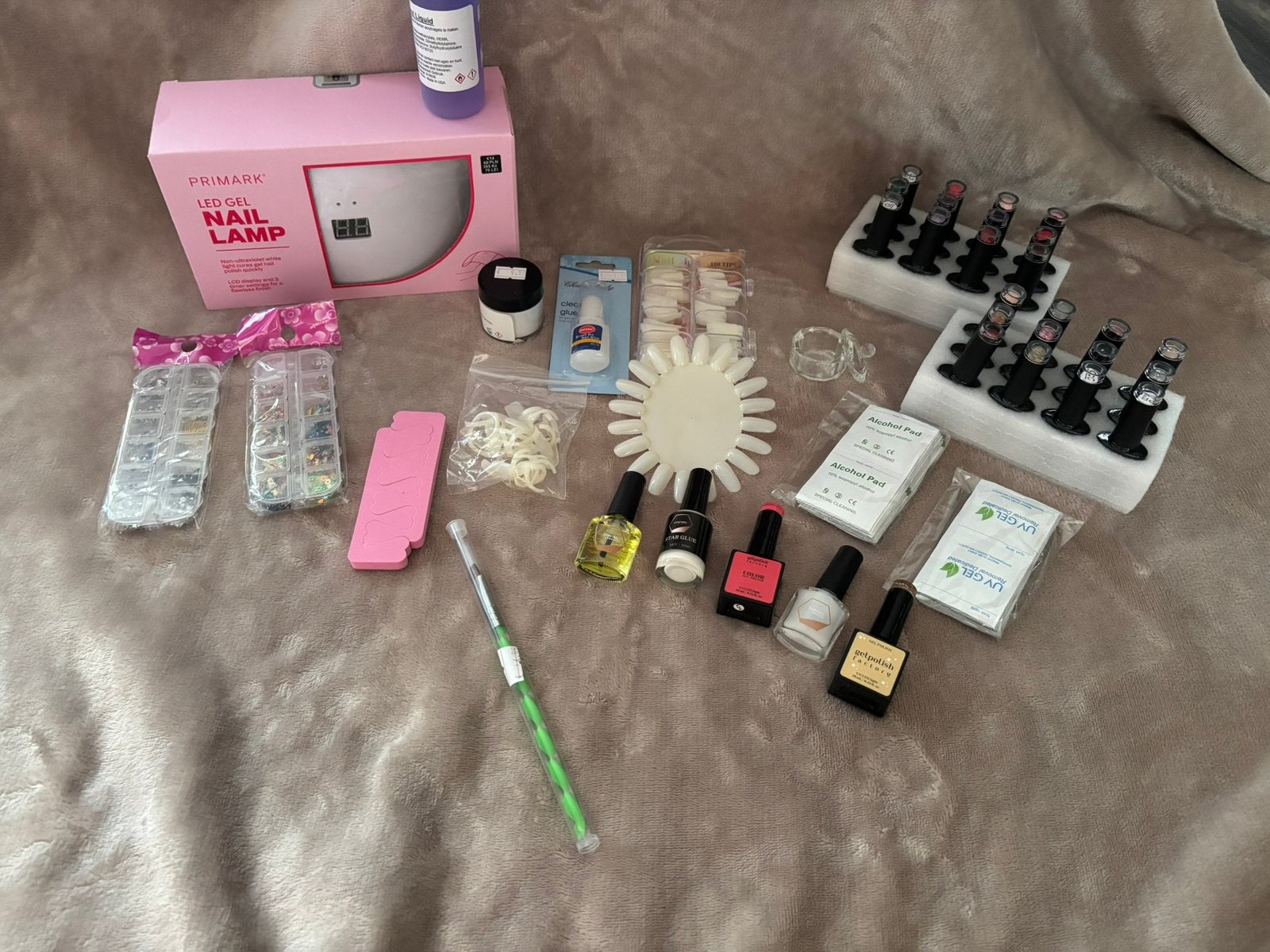 Gelnagellak pakket, Overige kleuren, Ophalen of Verzenden, Zo goed als nieuw, Handen en Nagels