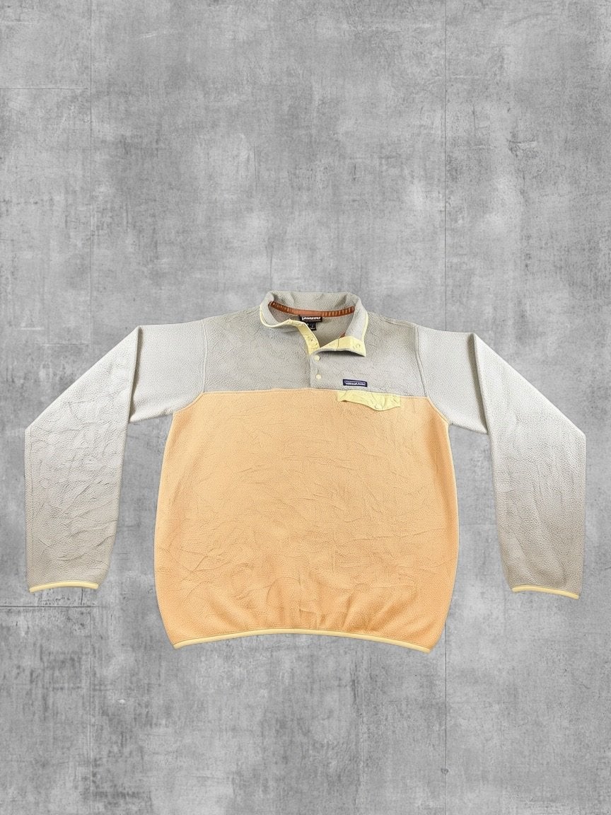 Patagonia Synchilla Snap-T fleece vest beige heren maat L, Verzenden, Zo goed als nieuw, Maat 52/54 (L), Beige