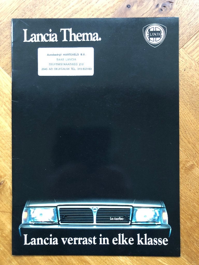 Lancia Thema - Lancia verrast in elke klasse, folder, Ophalen of Verzenden, Nieuw, Overige merken, Lancia