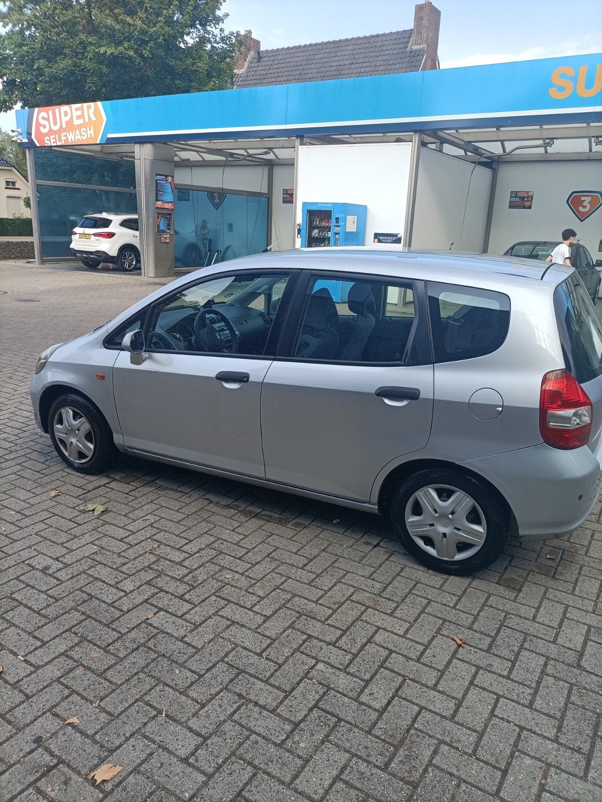 Honda Jazz 1.4 I CVT 2003 Grijs, Auto's, 83 pk, 450 kg, 40 €/maand, 4 cilinders