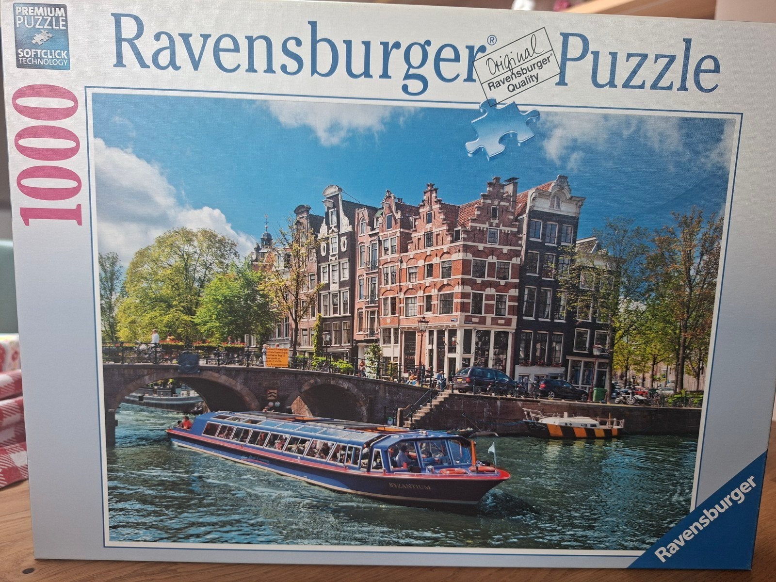 Ravensburger Legpuzzel Amsterdam Grachten 1000 stukjes, Ophalen of Verzenden, 500 t/m 1500 stukjes, Gebruikt, Legpuzzel